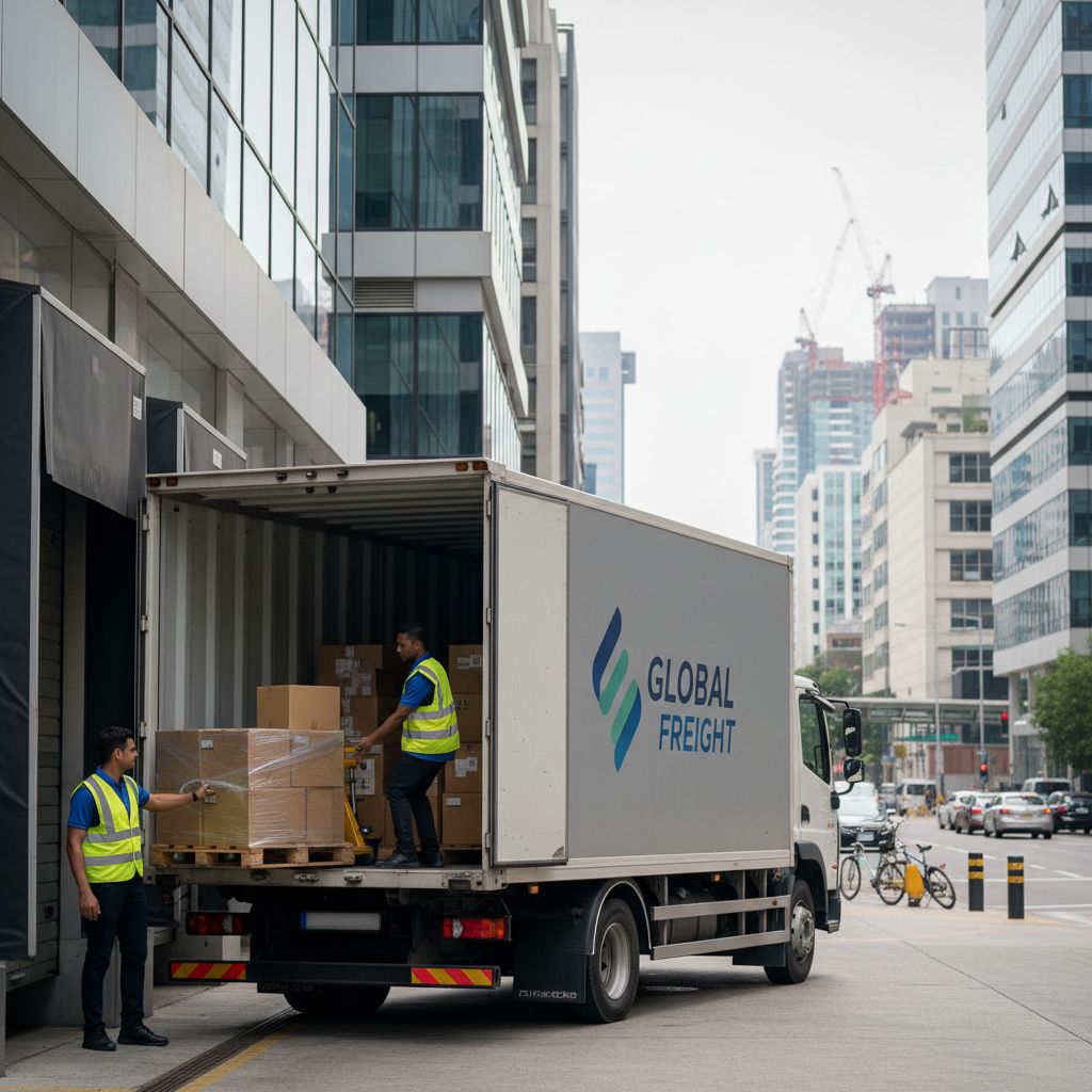 Camión de carga parcial en distribución